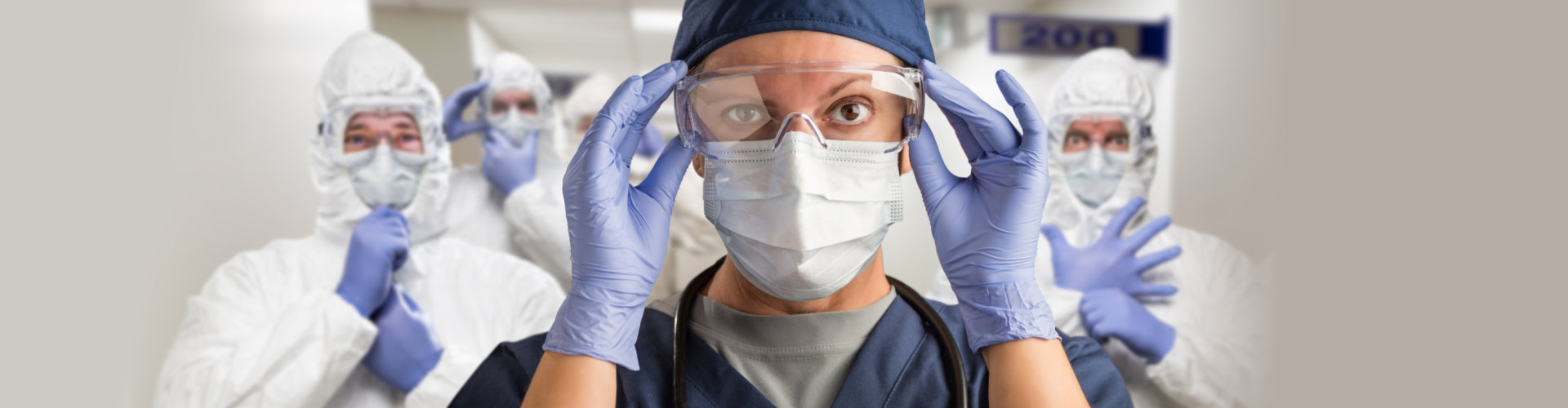 people wearing ppe attire